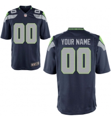 Youth Seattle Seahawks Nike College Navy Custom Game Jersey