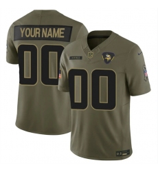 Men's Minnesota Vikings Active Player Custom Olive 2025 F.U.S.E. Salute to Service Limited Stitched Football Jersey