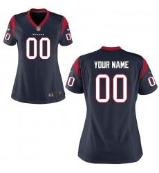 Women's Houston Texans Nike Navy Blue Custom Game Jersey