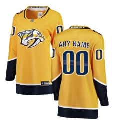  Women's Nashville Predators Fanatics Branded Yellow Home Breakaway Custom Jersey