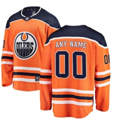 Youth Edmonton Oilers Fanatics Branded Orange Home Breakaway Custom Jersey