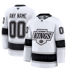 Men's Los Angeles Kings Custom White 2024-25 Away Stitched Hockey Jersey