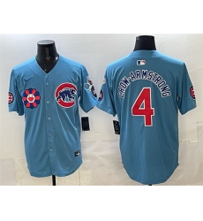 Men's Chicago Cubs #4 Pete Crow-Armstrong Blue 2025 Tokyo Series 2nd Alternate Limited Stitched Baseball Jersey