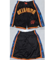 Men's Oklahoma City Thunder Black Shorts (Run Small)