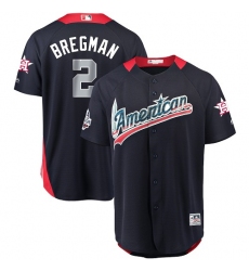 Youth Majestic Houston Astros #2 Alex Bregman Game Navy Blue American League 2018 MLB All-Star MLB Jersey