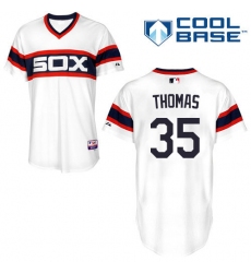 Men's Majestic Chicago White Sox #35 Frank Thomas Replica White 2013 Alternate Home Cool Base MLB Jersey