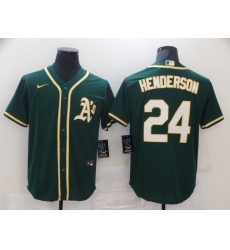 Men's Nike Oakland Athletics #24 Rickey Henderson Green Alternate Jersey
