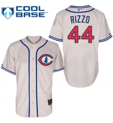 Men's Majestic Chicago Cubs #44 Anthony Rizzo Authentic Cream 1929 Turn Back The Clock MLB Jersey