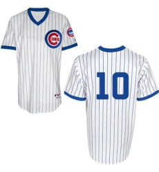 Men's Majestic Chicago Cubs #10 Ron Santo Authentic White 1988 Turn Back The Clock MLB Jersey