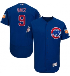 Men's Majestic Chicago Cubs #9 Javier Baez Royal Blue Alternate Flex Base Authentic Collection MLB Jersey