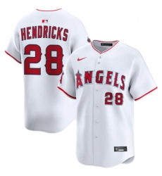 Men's Los Angeles Angels #28 Kyle Hendricks White 2024 Home Limited Stitched Baseball Jersey