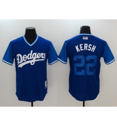 Men's Nike Los Angeles Dodgers #22 Clayton Kershaw Blue Jersey