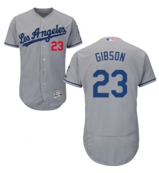 Men's Majestic Los Angeles Dodgers #23 Kirk Gibson Grey Flexbase Authentic Collection MLB Jersey
