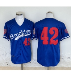 Men's Brooklyn Dodgers #42 Jackie Robinson Royal Stitched Baseball Jersey