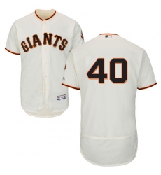 Men's Majestic San Francisco Giants #40 Madison Bumgarner Cream Home Flex Base Authentic Collection MLB Jersey