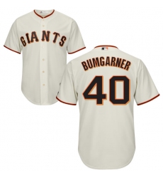 Men's Majestic San Francisco Giants #40 Madison Bumgarner Replica Cream Home Cool Base MLB Jersey