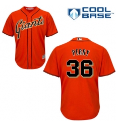 Men's Majestic San Francisco Giants #36 Gaylord Perry Replica Orange Alternate Cool Base MLB Jersey