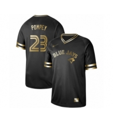 Men's Toronto Blue Jays #23 Dalton Pompey Authentic Black Gold Fashion Baseball Jersey