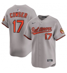 Men's Baltimore Orioles #17 Colton Cowser Gray 2025 Limited Stitched Baseball Jersey
