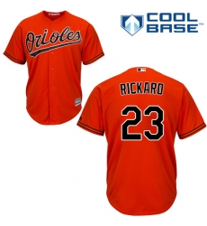Men's Majestic Baltimore Orioles #23 Joey Rickard Replica Orange Alternate Cool Base MLB Jersey