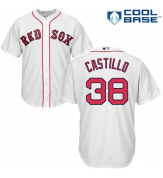 Youth Majestic Boston Red Sox #38 Rusney Castillo Authentic White Home Cool Base MLB Jersey