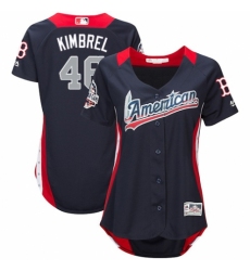 Women's Majestic Boston Red Sox #46 Craig Kimbrel Game Navy Blue American League 2018 MLB All-Star MLB Jersey