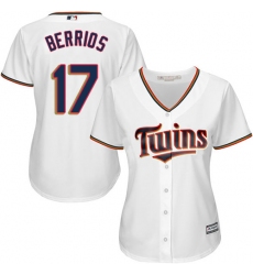 Women's Majestic Minnesota Twins #17 Jose Berrios Authentic White Home Cool Base MLB Jersey