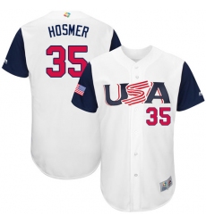 Men's USA Baseball Majestic #35 Eric Hosmer White 2017 World Baseball Classic Authentic Team Jersey