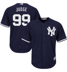 Youth Majestic New York Yankees #99 Aaron Judge Authentic Navy Blue Alternate MLB Jersey