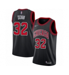 Women's Chicago Bulls #32 Kris Dunn Swingman Black Finished Basketball Jersey - Statement Edition