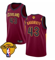 Youth Nike Cleveland Cavaliers #43 Brad Daugherty Swingman Maroon 2018 NBA Finals Bound NBA Jersey - Icon Edition