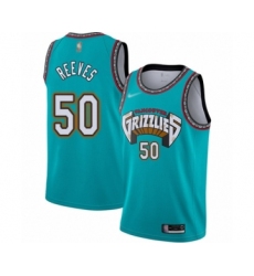 Men's Memphis Grizzlies #50 Bryant Reeves Authentic Green Hardwood Classic Basketball Jersey