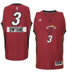 Youth Adidas Miami Heat #3 Dwyane Wade Authentic Red 2014-15 Christmas Day NBA Jersey