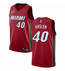 Women's Nike Miami Heat #40 Udonis Haslem Authentic Red NBA Jersey Statement Edition