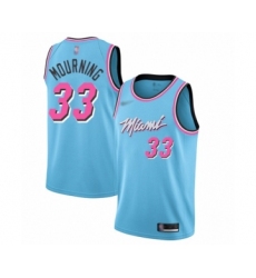 Women's Miami Heat #33 Alonzo Mourning Swingman Blue Basketball Jersey - 2019 20 City Edition