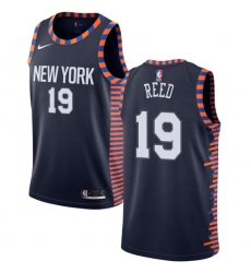 Youth Nike New York Knicks #19 Willis Reed Swingman Navy Blue NBA Jersey - 2018 19 City Edition