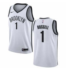 Women's Nike Brooklyn Nets #1 D'Angelo Russell Swingman White NBA Jersey - Association Edition