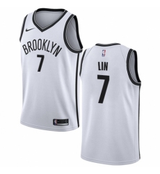 Youth Nike Brooklyn Nets #7 Jeremy Lin Swingman White NBA Jersey - Association Edition