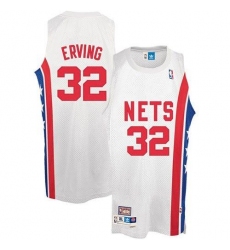 Men's Adidas Brooklyn Nets #32 Julius Erving Swingman White ABA Retro Throwback NBA Jersey