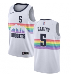 Women's Nike Denver Nuggets #5 Will Barton Swingman White NBA Jersey - City Edition