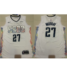 Men's Denver Nuggets #27 Jamal Murray White 2024-25 City Edition Stitched Basketball Jersey