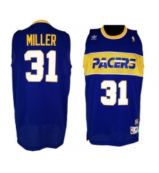 Men's Mitchell and Ness Indiana Pacers #31 Reggie Miller Authentic Blue Throwback NBA Jersey