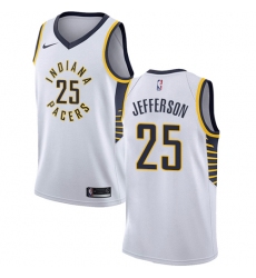 Men's Nike Indiana Pacers #25 Al Jefferson Swingman White NBA Jersey - Association Edition