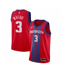 Women's Detroit Pistons #3 Ben Wallace Swingman Red Basketball Jersey - 2019 20 City Edition