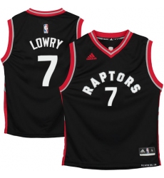 Men's Adidas Toronto Raptors #7 Kyle Lowry Authentic Black NBA Jersey