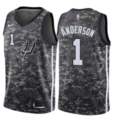 Women's Nike San Antonio Spurs #1 Kyle Anderson Swingman Camo NBA Jersey - City Edition