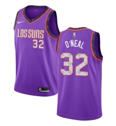 Youth Nike Phoenix Suns #32 Shaquille O'Neal Swingman Purple NBA Jersey - 2018 19 City Edition