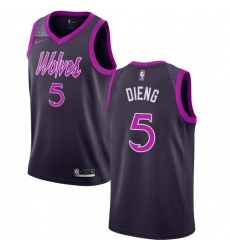 Youth Nike Minnesota Timberwolves #5 Gorgui Dieng Swingman Purple NBA Jersey - City Edition