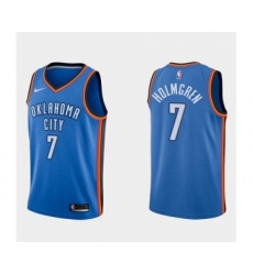 Men's Oklahoma City Thunder #7 Chet Holmgren 2022 Draft Blue Stitched NBA Jersey