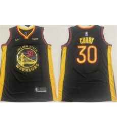Men's Golden State Warriors #30 Stephen Curry Black Stitched Basketball Jersey